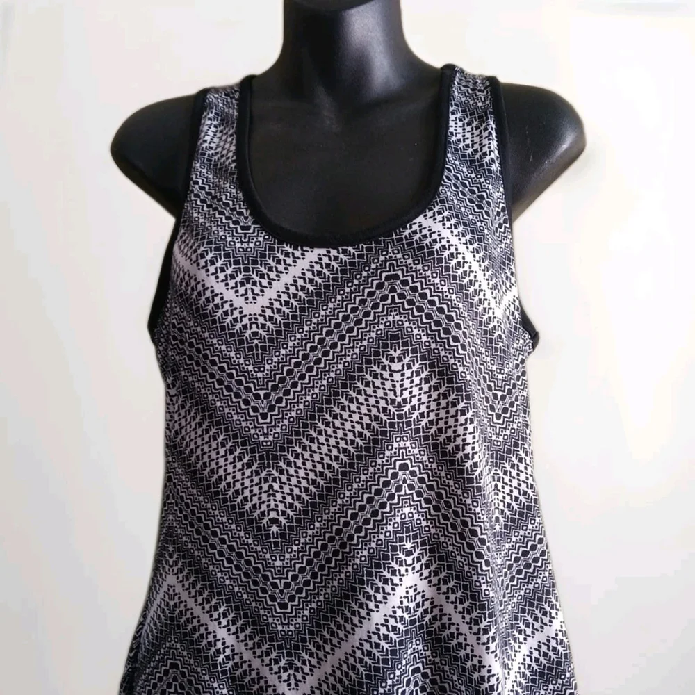 Vintage Faded Glory 90s Maxi Dress Medium Black and White